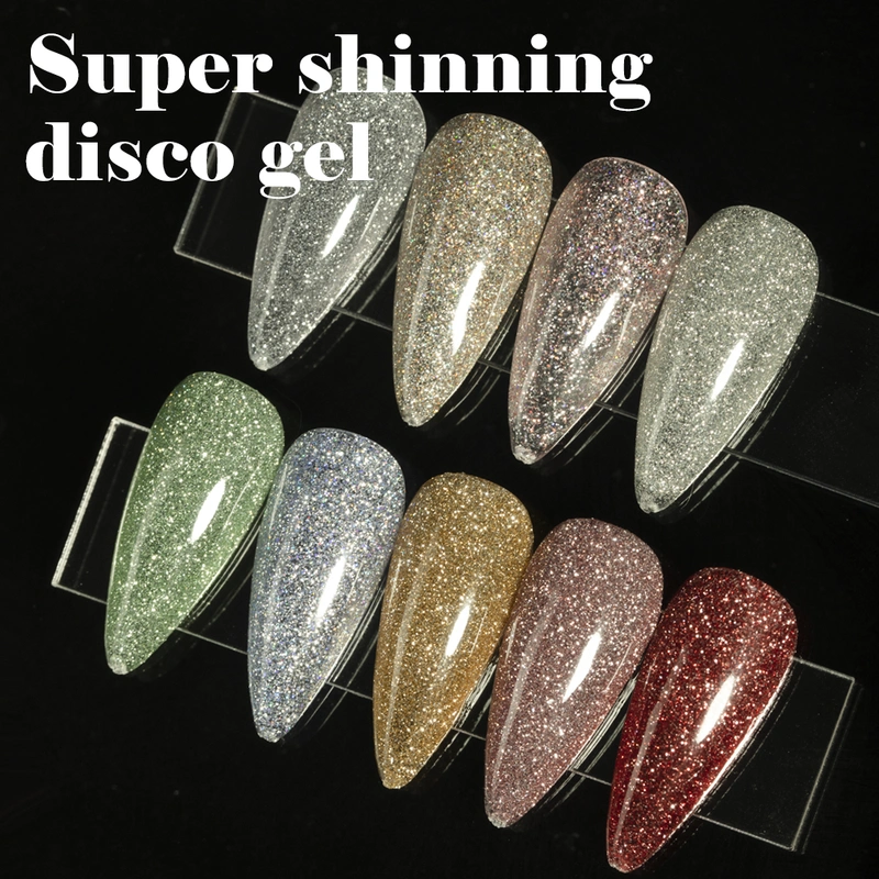 usine d'ongles gel-zrkgel super brillant disco