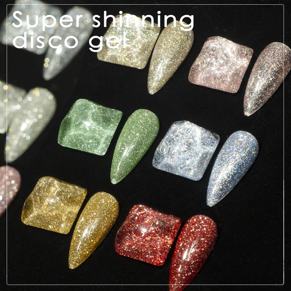 супер блестящий диско гель-фабрика ногтей zrkgel