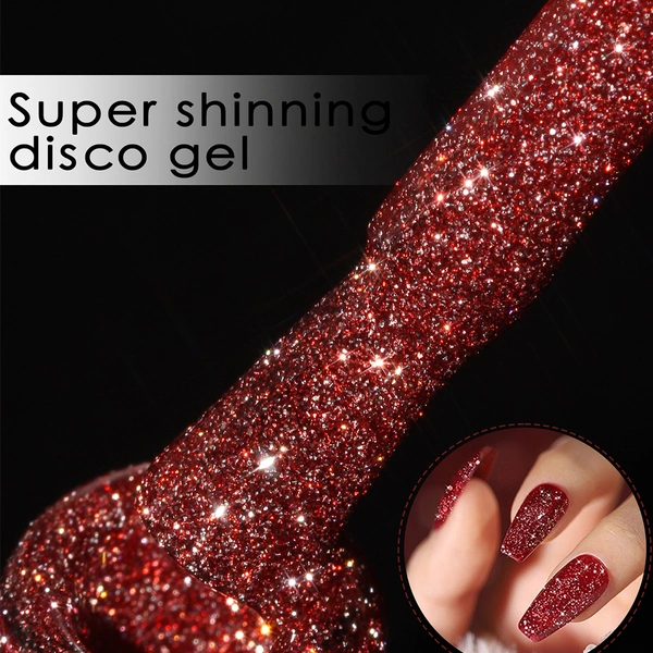 супер блестящий диско гель-фабрика ногтей zrkgel