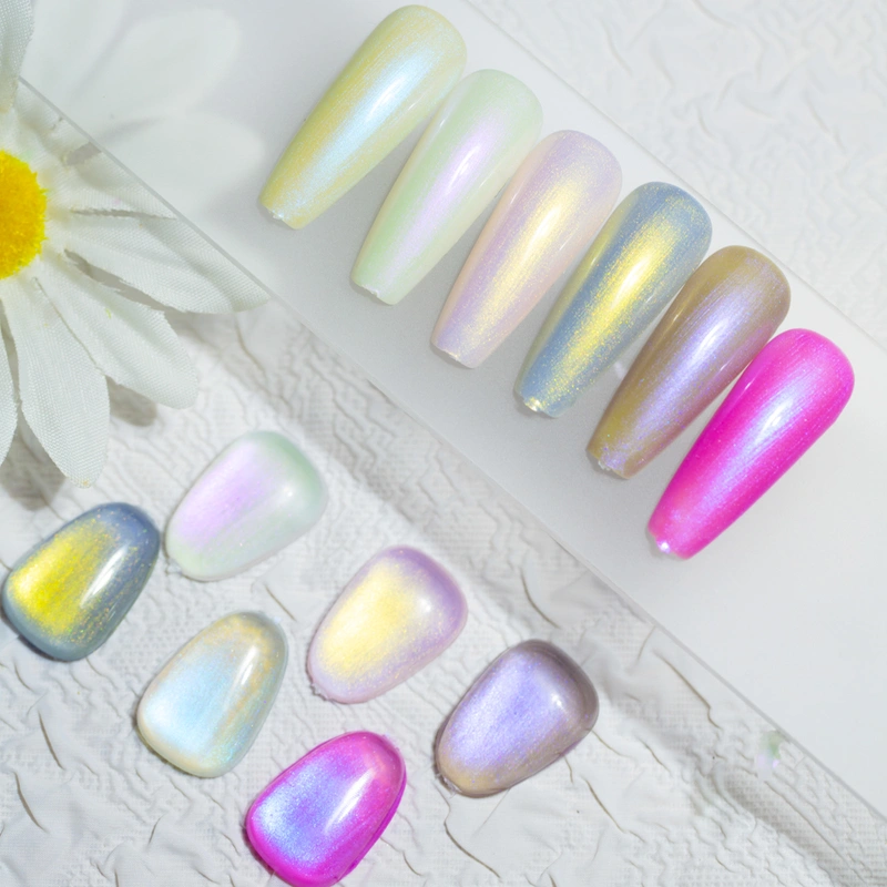 vernis gel effet aurore éblouissant - set de vernis gel pour ongles | zrkgel