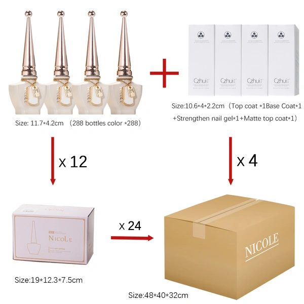 высококачественный набор гелевых лаков для ногтей - zrkgel nail factory