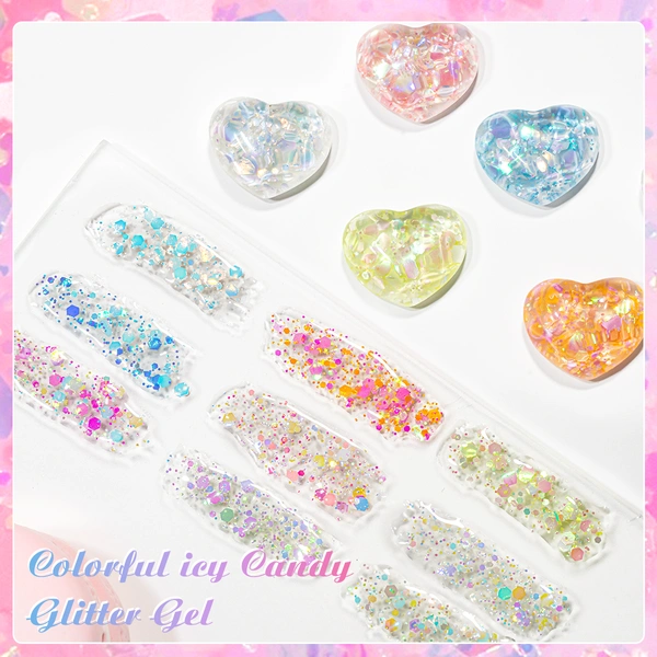 супер блестящий диско гель-zrkgel nail factory