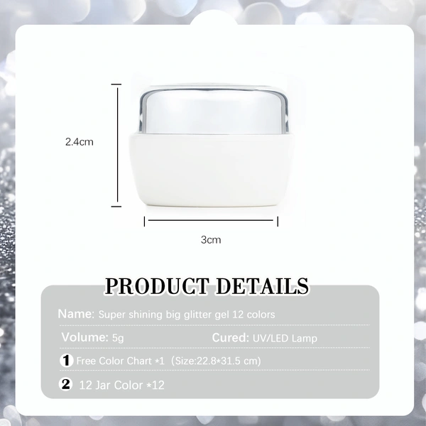 супер блестящий диско гель-zrkgel nail factory