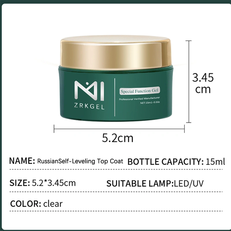 Esmalte en gel transparente que se retira fácilmente y no necesita limpieza