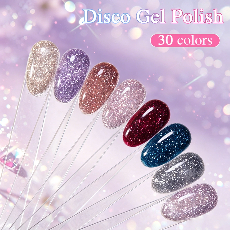 30 Colors HEMA/TPO Free Sparkling Star Glitter Gel Polish Set | ZRKGEL