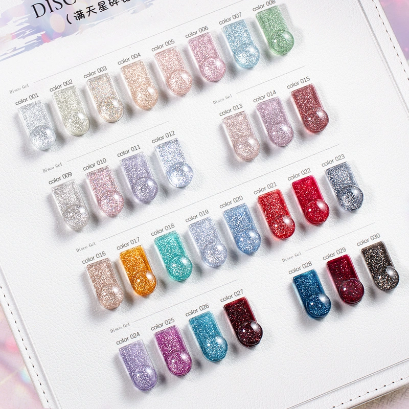 30 Colors HEMA/TPO Free Sparkling Star Glitter Gel Polish Set | ZRKGEL