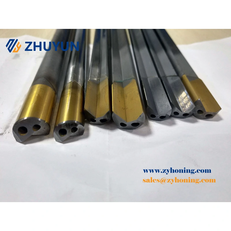 حفر مسدس حفرة عميقة ، حفر بشفة واحدة ، لحام بالنحاس ، عملية حفر بندقية